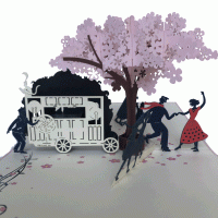 pop-up draaiorgel kaart